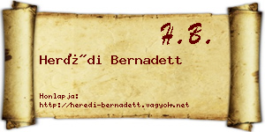 Herédi Bernadett névjegykártya