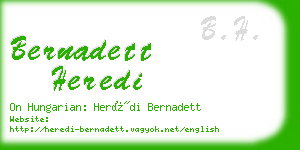 bernadett heredi business card